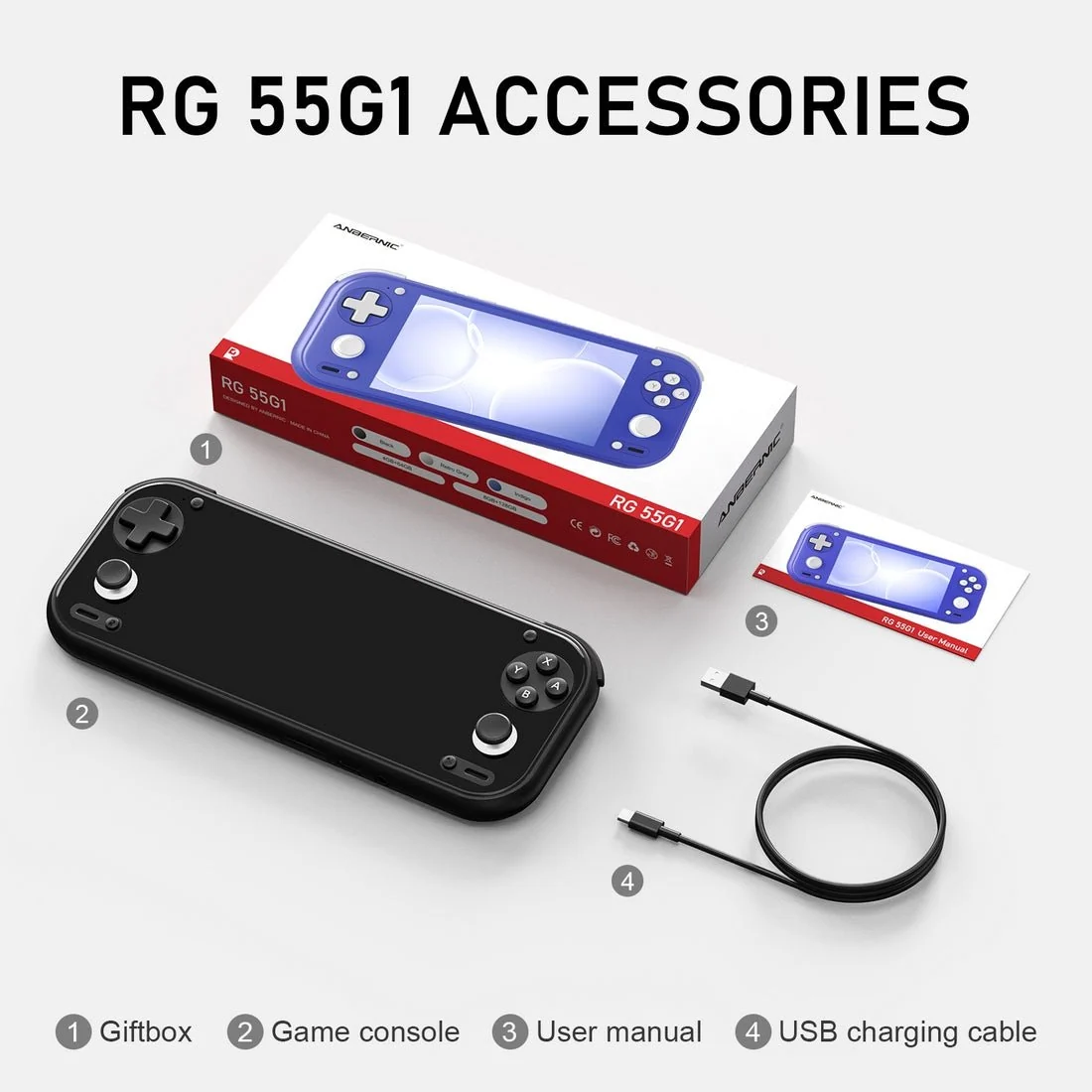 RG55G1 5.5-inch Screen Android Handheld Console with G1 GEN2 Processor
