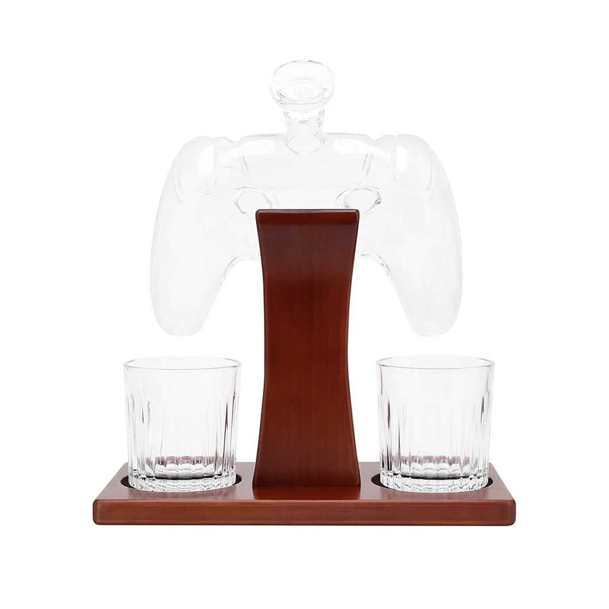 25.4 Oz Game Controller Whiskey Decanter Set with 2 Glasses