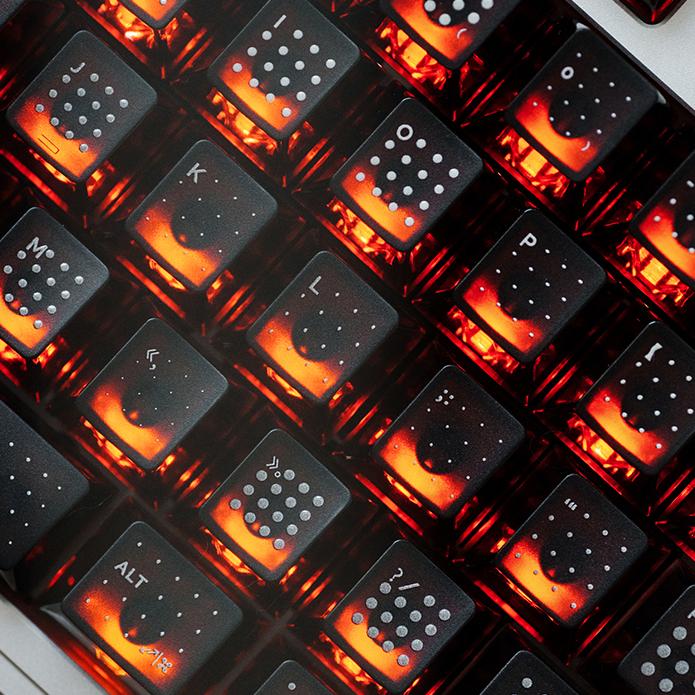 Polka Dot Matte Fog Original-Profile 1.7 mm Thick Keycaps