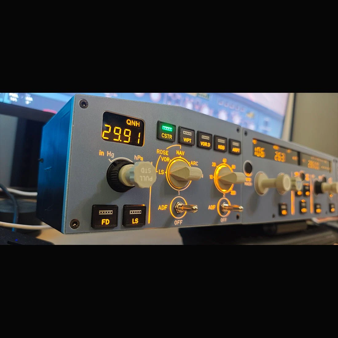D108 一体式 A320 家用座舱面板 - 集成 FCU+左侧 EFIS+ECAM/起落架/自动刹车警告 适用于 Windows MSFS2020、X-Plane 12（Fenix、FBW、Toliss）预售：15 天