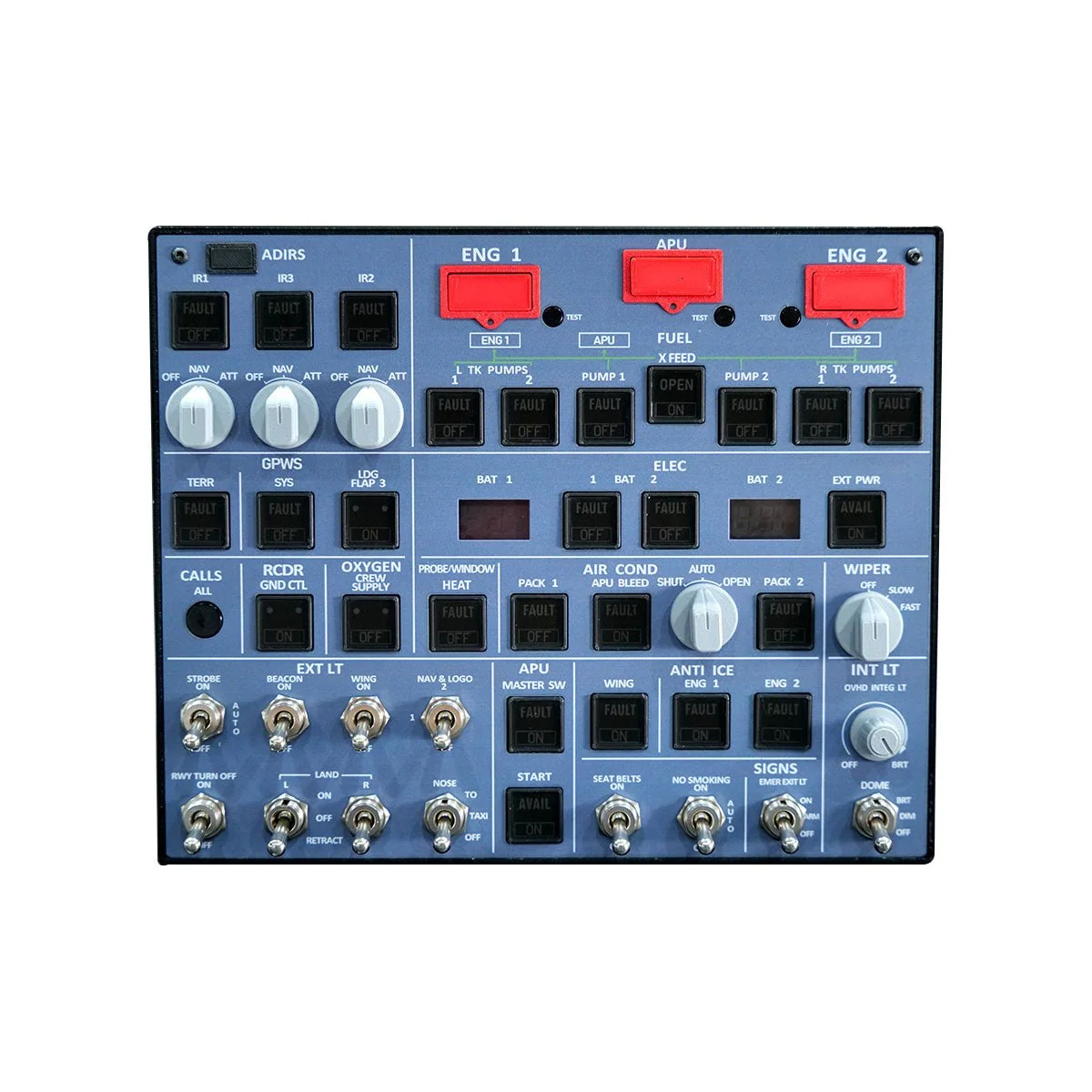 Rowsfire A107 V3.1 A320 MAX Light OVERHEAD Panel for MSFS 2020/2024 - Windows Flight Sim Home Cockpit