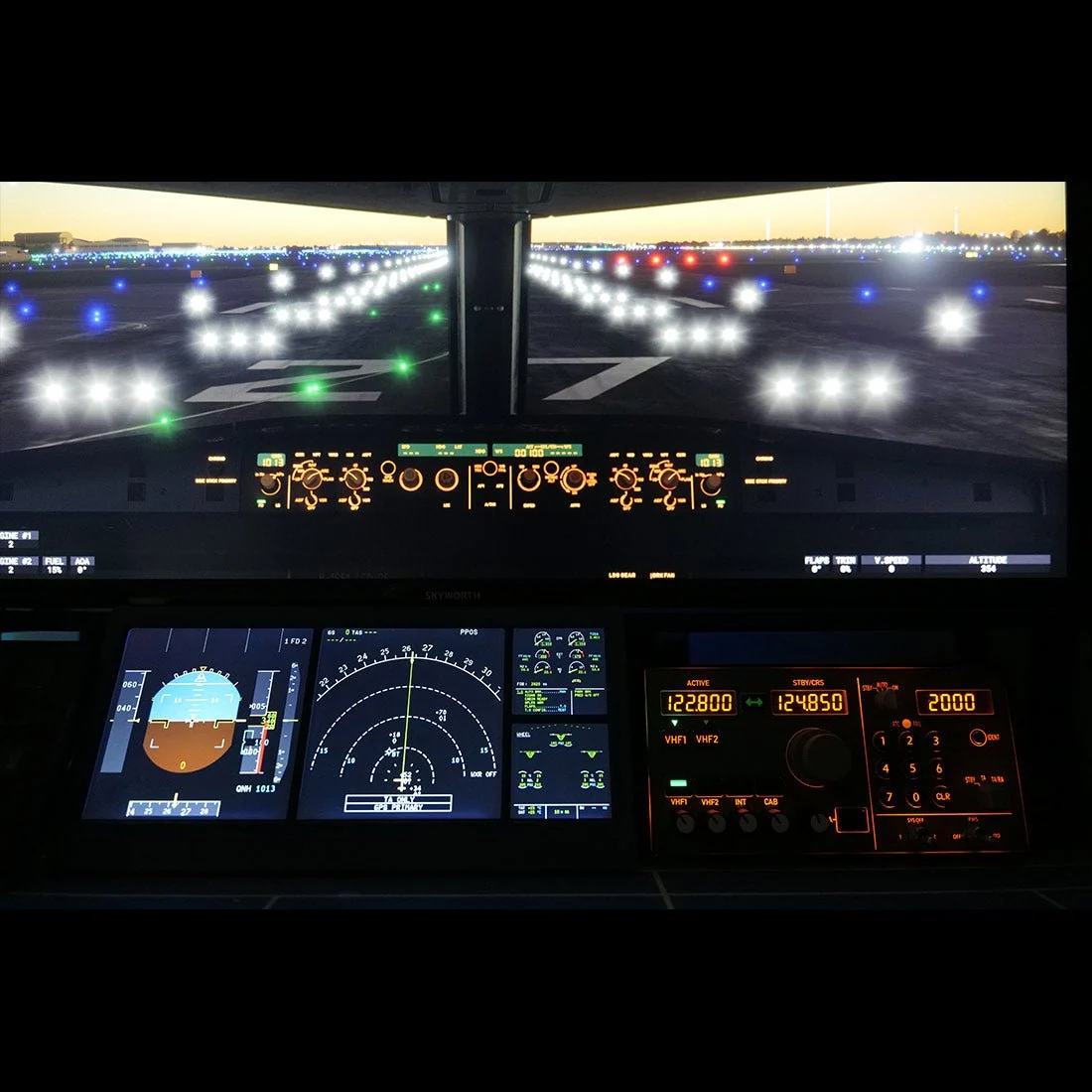 Rowsfire A107 V3.1 A320 MAX Light OVERHEAD Panel for MSFS 2020/2024 - Windows Flight Sim Home Cockpit