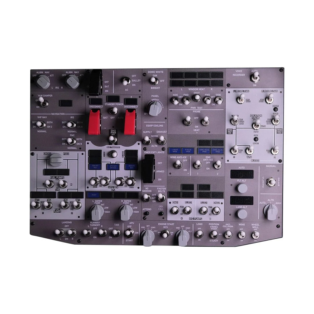 Rowsfire B107 B737 Light OVHD OVERHEAD Panel for MSFS 2020/2024, Xplane 12