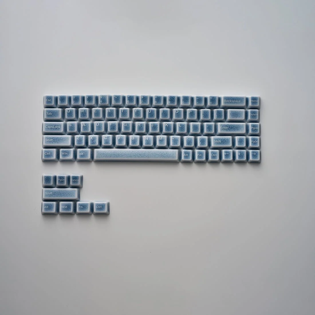 Crackle Ceramic Keycaps Set, OEM Profile 76/114 Keys for Mechanical Keyboard