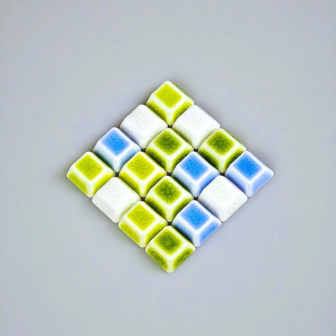 Crackle Ceramic WASD Keycaps/6.25U Spacebar Keycap - Original-Profile