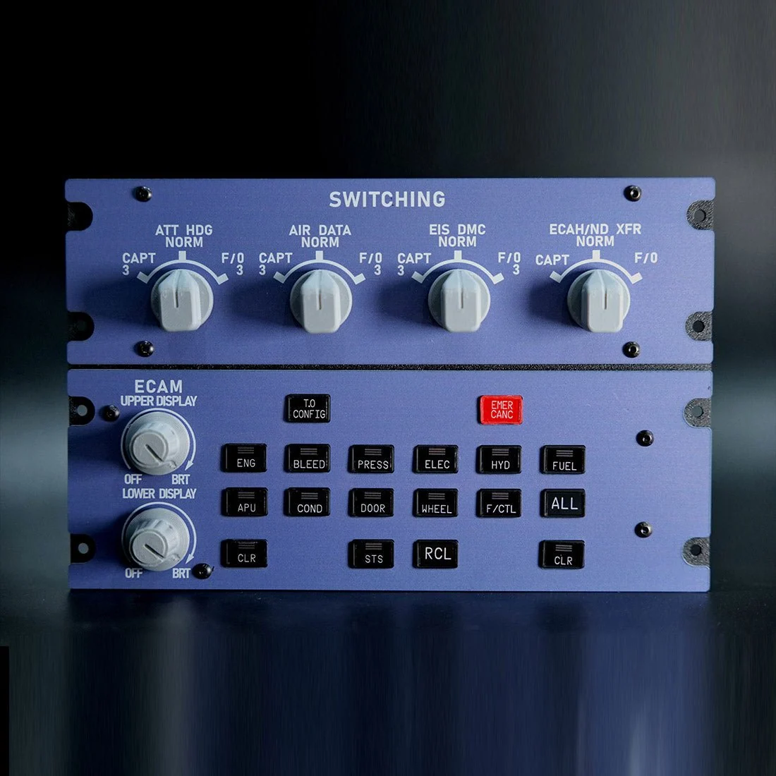 Rowsfire A109 V3.0 A320/A310/A350 ATT-ADIRS-EIS XECAM HOME-COCKPIT Landing-Gear-Indicator Integrated Panel for MSFS 2020/2024 - Compatible with Fenix, FBW & ini