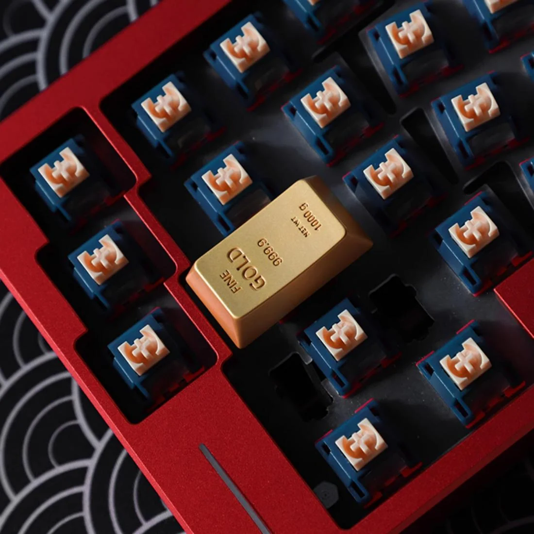 Gold-Bar Zinc Alloy Keycap - Original-Profile 1 PCS
