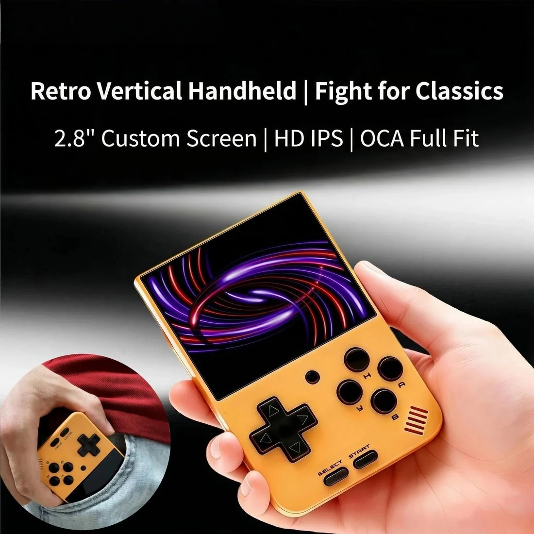 A10MINI 2.8-inch / A10MINI V4 3-Inch Retro Vertical Handheld Console with WiFi Wireless Connectivity