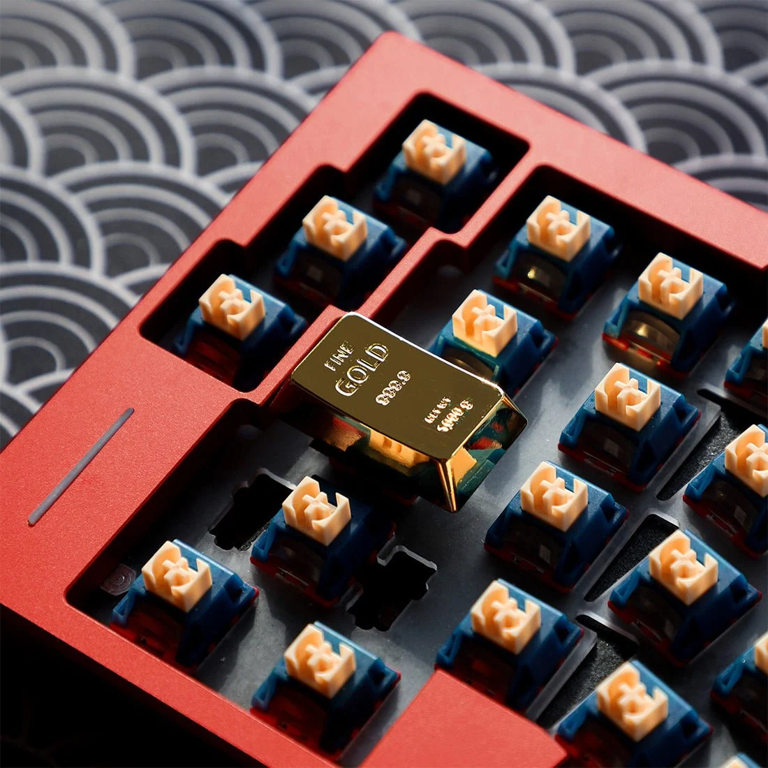 Gold-Bar Zinc Alloy Keycap - Original-Profile 1 PCS