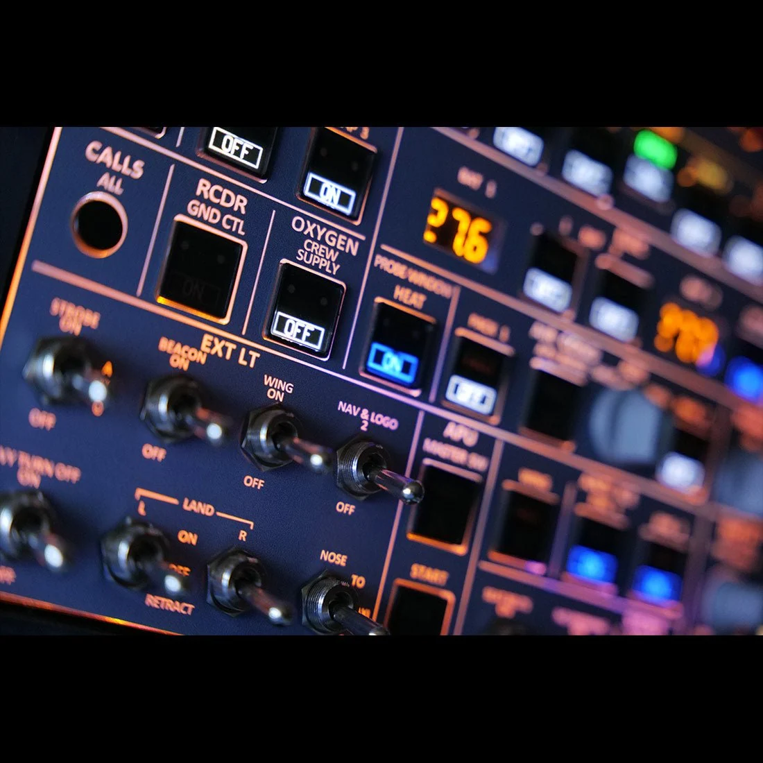 Rowsfire A107 V3.1 A320 MAX Light OVERHEAD Panel for MSFS 2020/2024 - Windows Flight Sim Home Cockpit