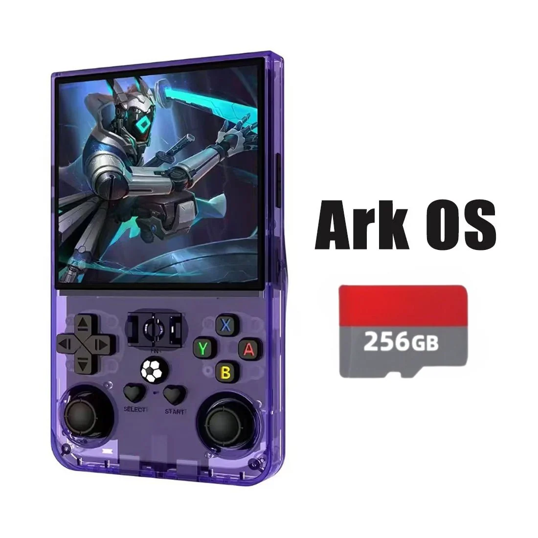 R36MAX Ark OS 4-Inch Retro Handheld Game Console with Carry Case