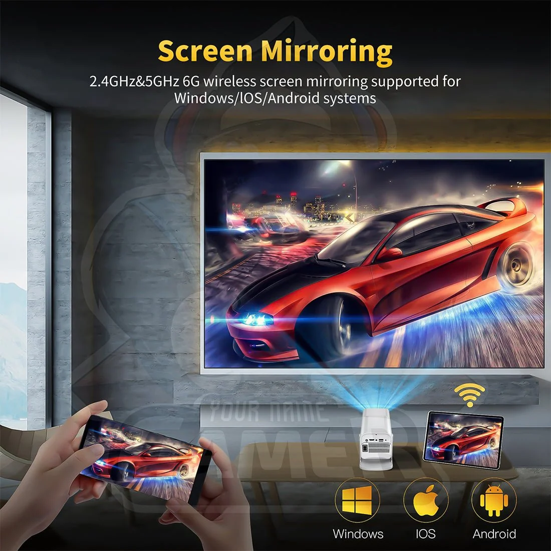 1080P 2-in-1 Projector Game Console