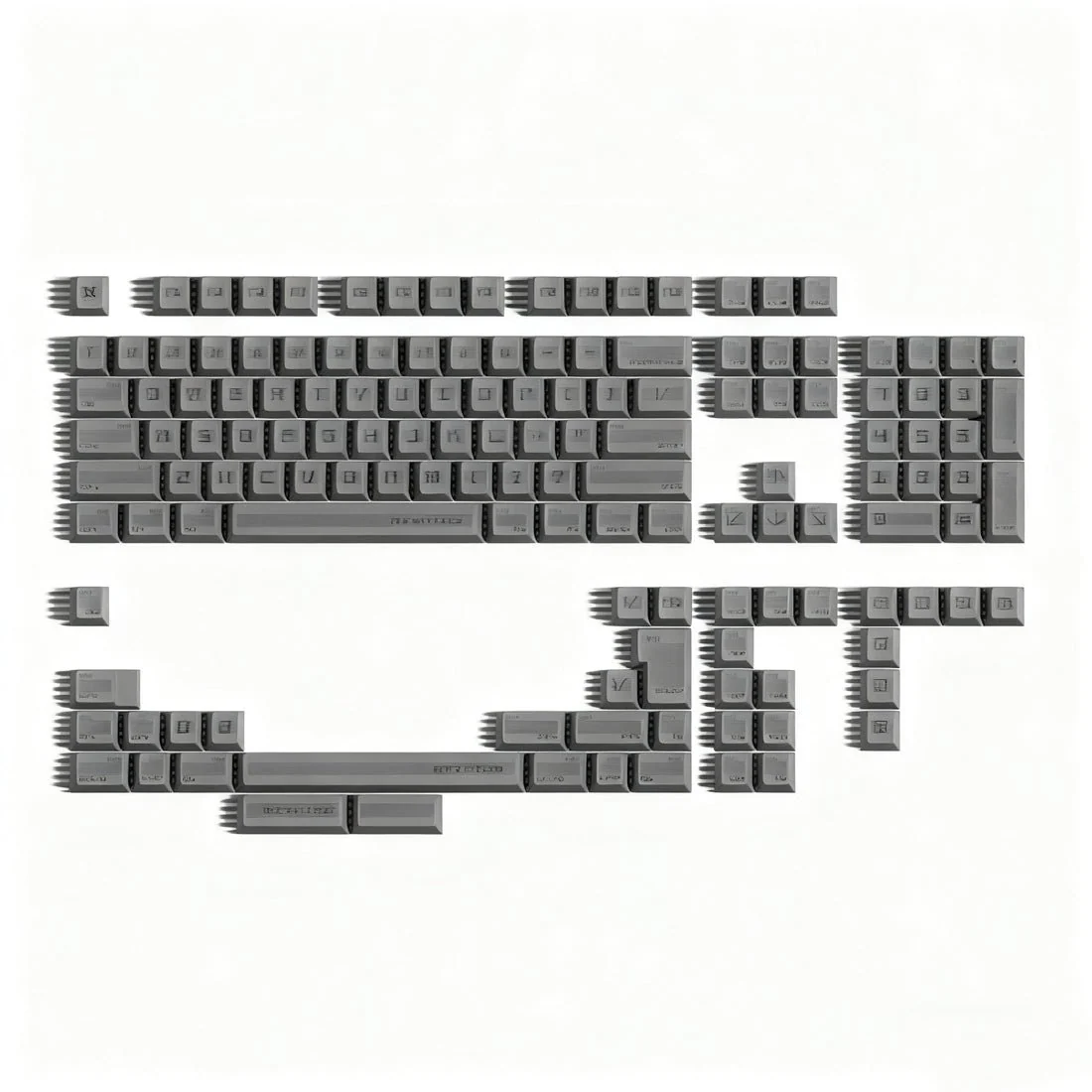Moire Fringe Minimal Retro 1.7 mm 厚 PBT 键帽 144 键套装