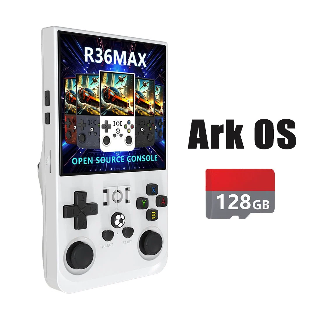 R36MAX Ark OS 4-Inch Retro Handheld Game Console with Carry Case