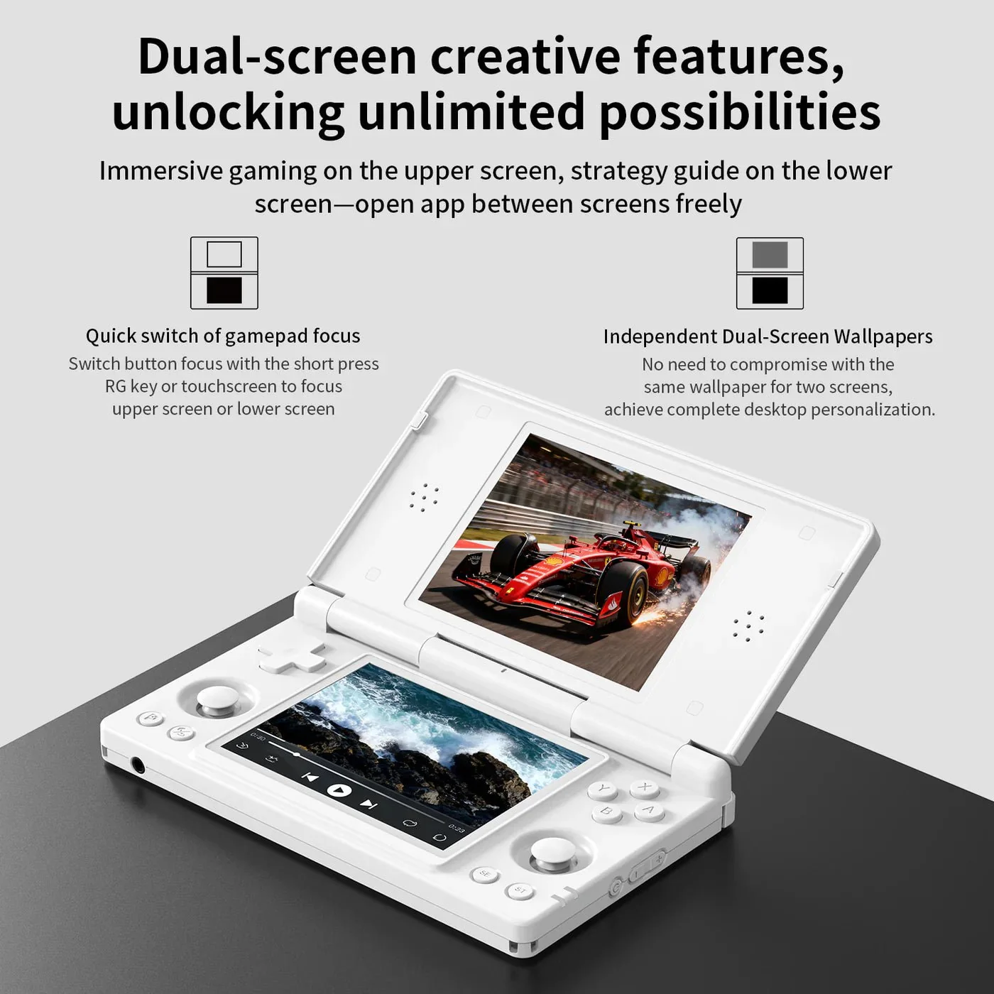 ANBERNIC RG DS Dual Screens Retro Handheld Game Console