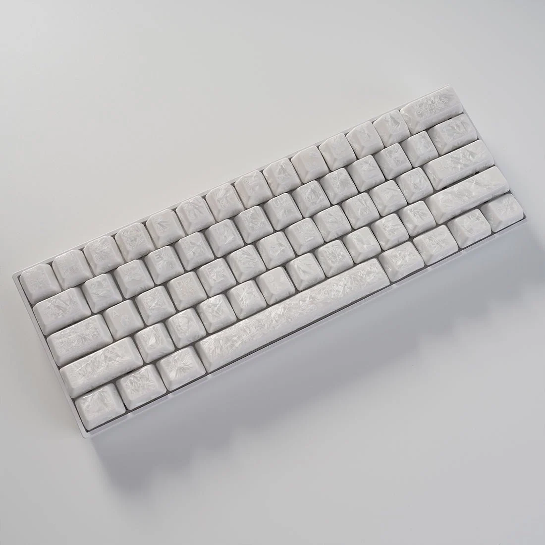 Crystal Texture Ceramic Keycaps, OEM Profile 76/114 keys for Mechanical Keyboard