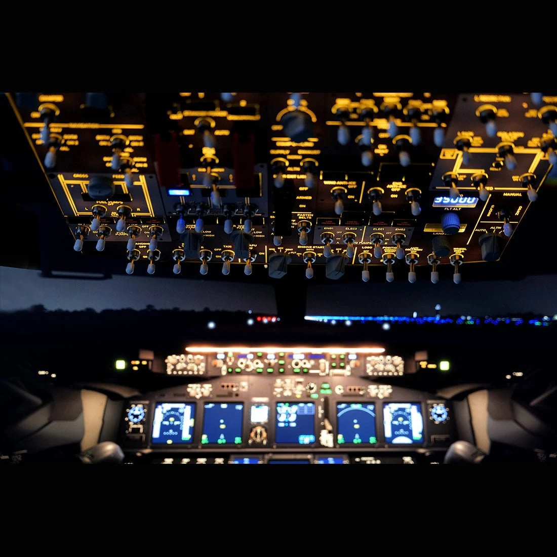 Rowsfire B107 B737 Light OVHD OVERHEAD Panel for MSFS 2020/2024, Xplane 12