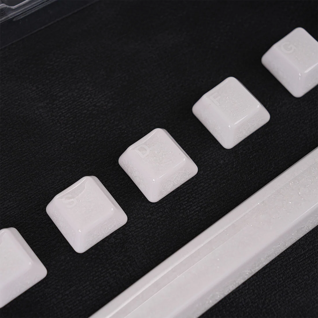 Crackle Ceramic Keycaps Set, OEM Profile 76/114 Keys for Mechanical Keyboard
