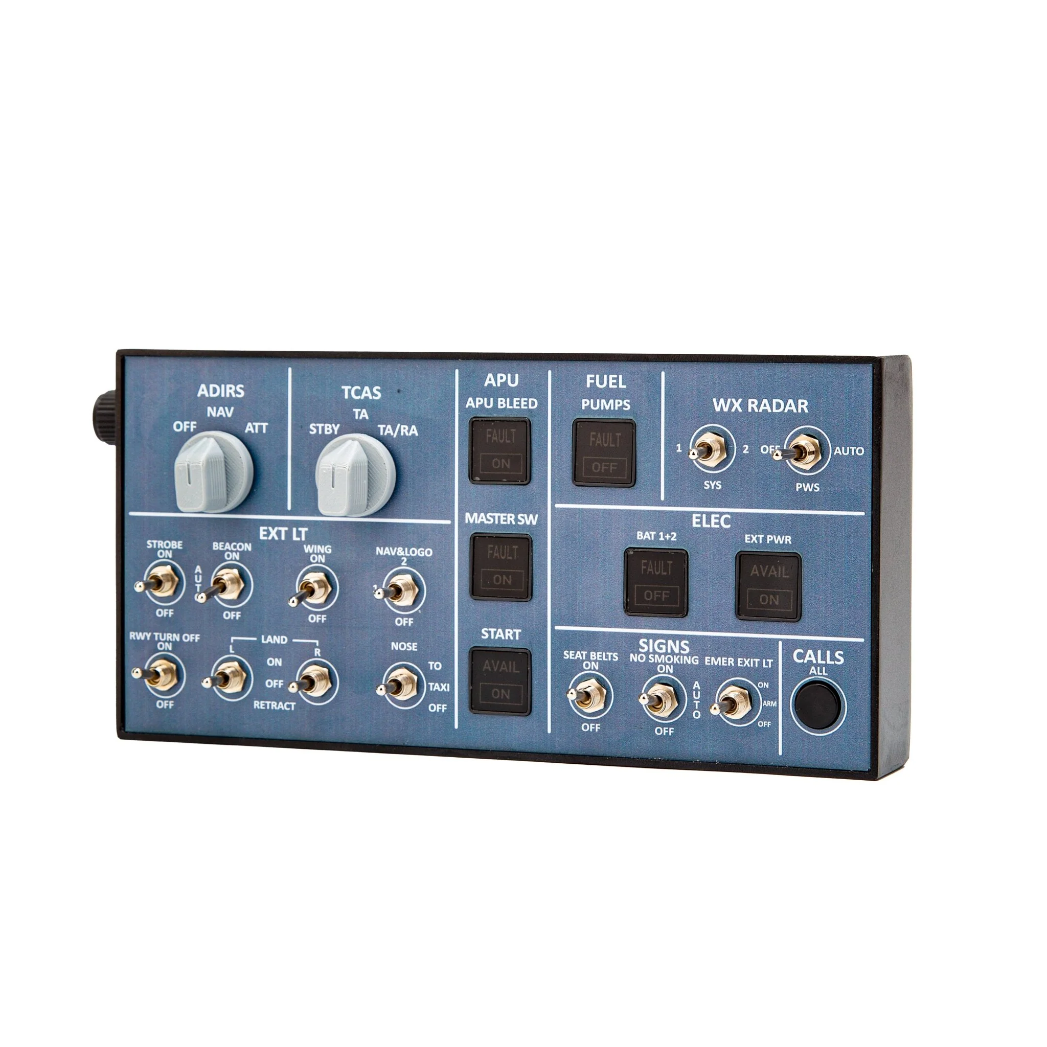 Rowsfire A102 A350/A320 mini Light OVERHEAD OVH-Panel for MSFS 2020/2024 (Backlit+Aluminum Alloy Housing Edition) -  Windows Flight Sim Home Cockpit