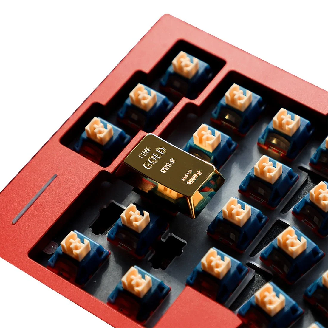 Gold-Bar Zinc Alloy Keycap - Original-Profile 1 PCS