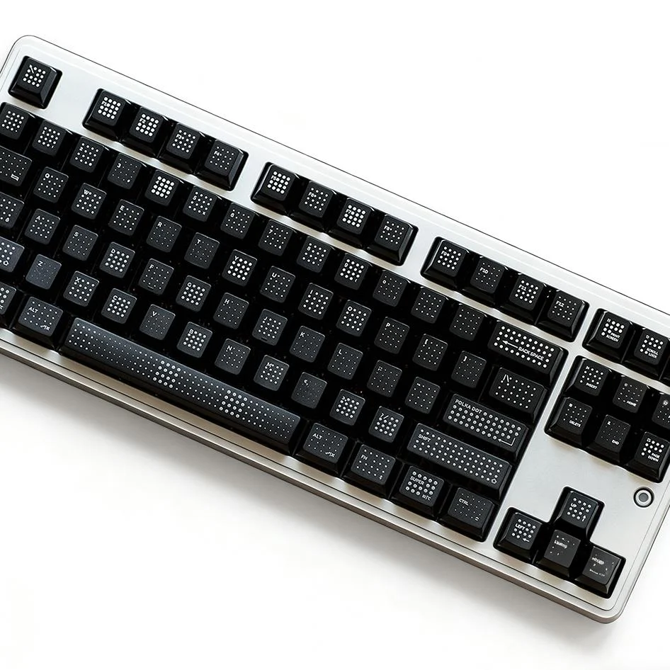 Polka Dot Matte Fog Original-Profile 1.7 mm Thick Keycaps