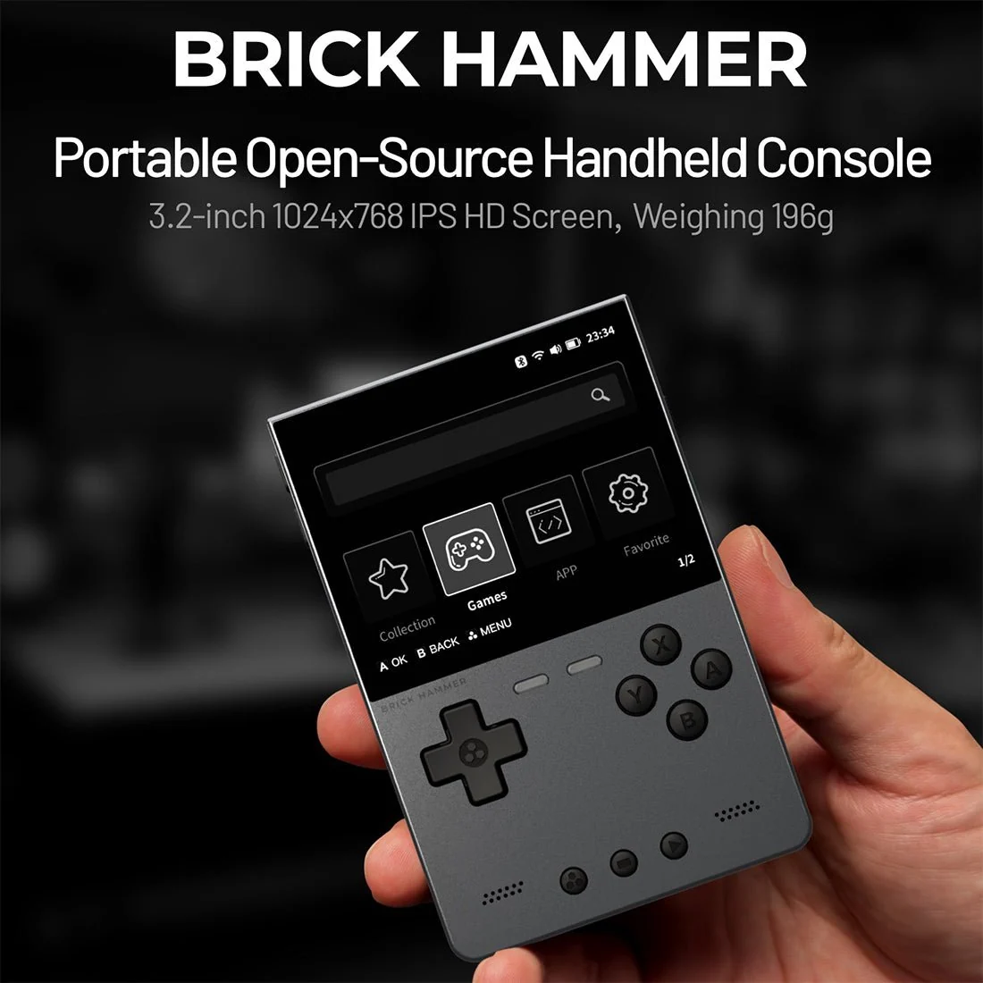 TRIMUI BRICK HAMMER 金属复古掌上游戏机