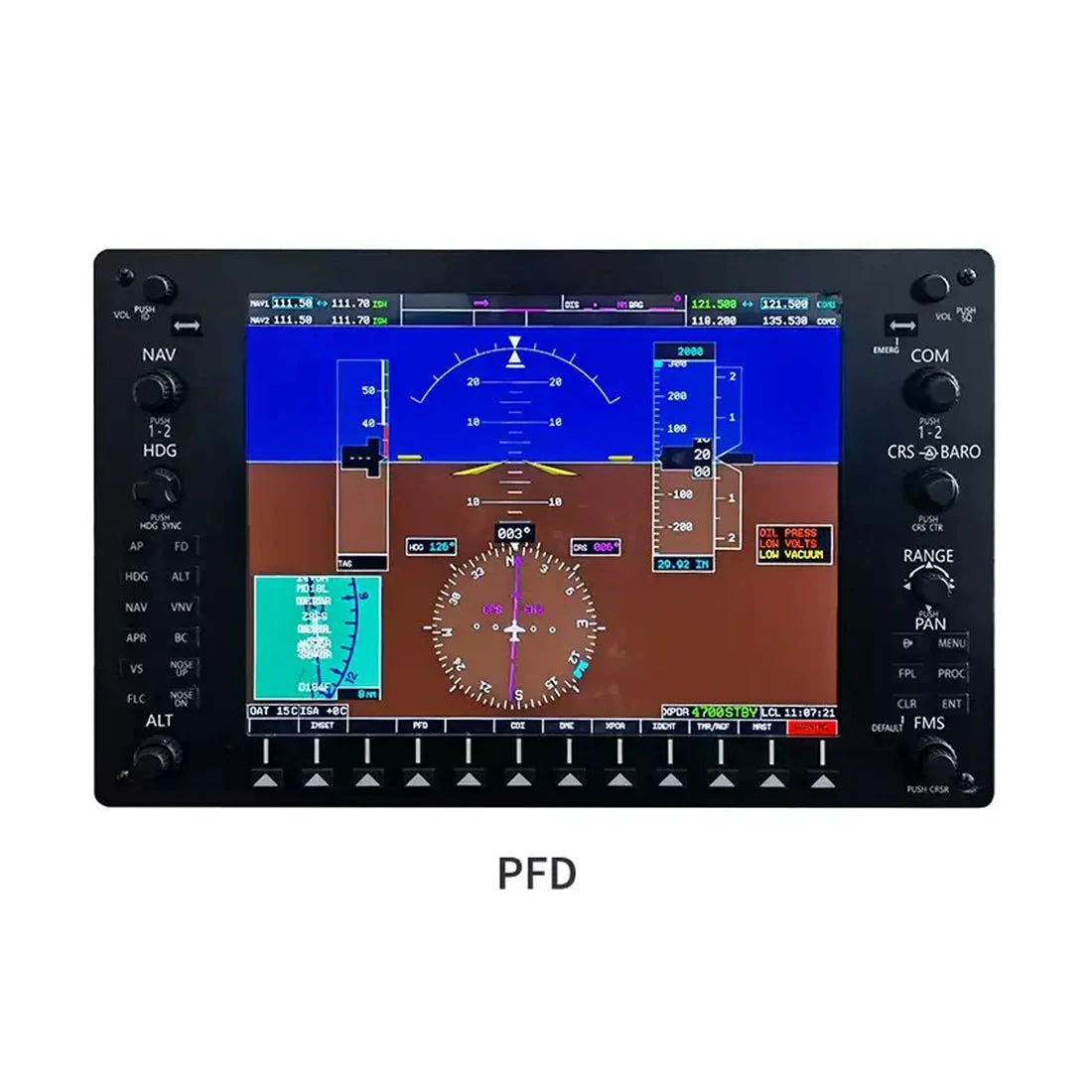 1/1 Scale G1000NXI Integrated Avionics 3-Piece Panel Set (PFD+MFD+Audio) with Mounting Brackets - Compatible with Major Flight Simulators