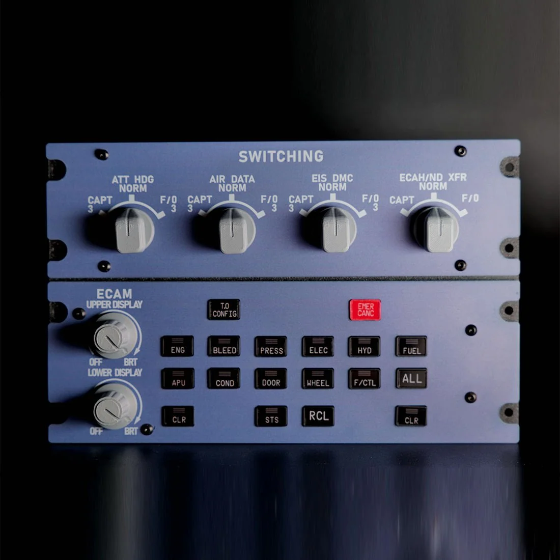 Rowsfire A109 V3.0 A320/A310/A350 ATT-ADIRS-EIS XECAM HOME-COCKPIT Landing-Gear-Indicator Integrated Panel for MSFS 2020/2024 - Compatible with Fenix, FBW & ini