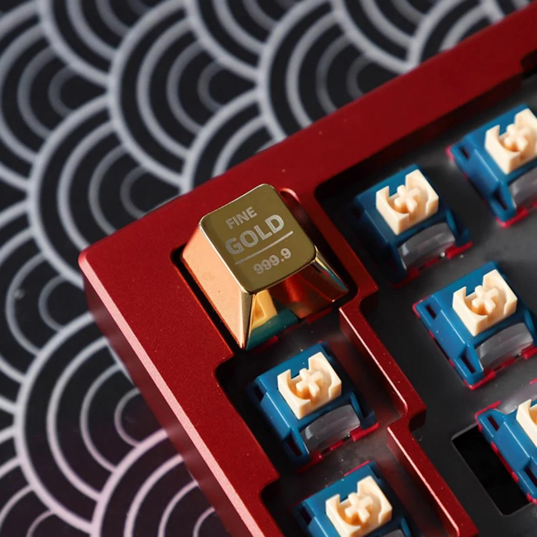 Gold-Bar Zinc Alloy Keycap - Original-Profile 1 PCS