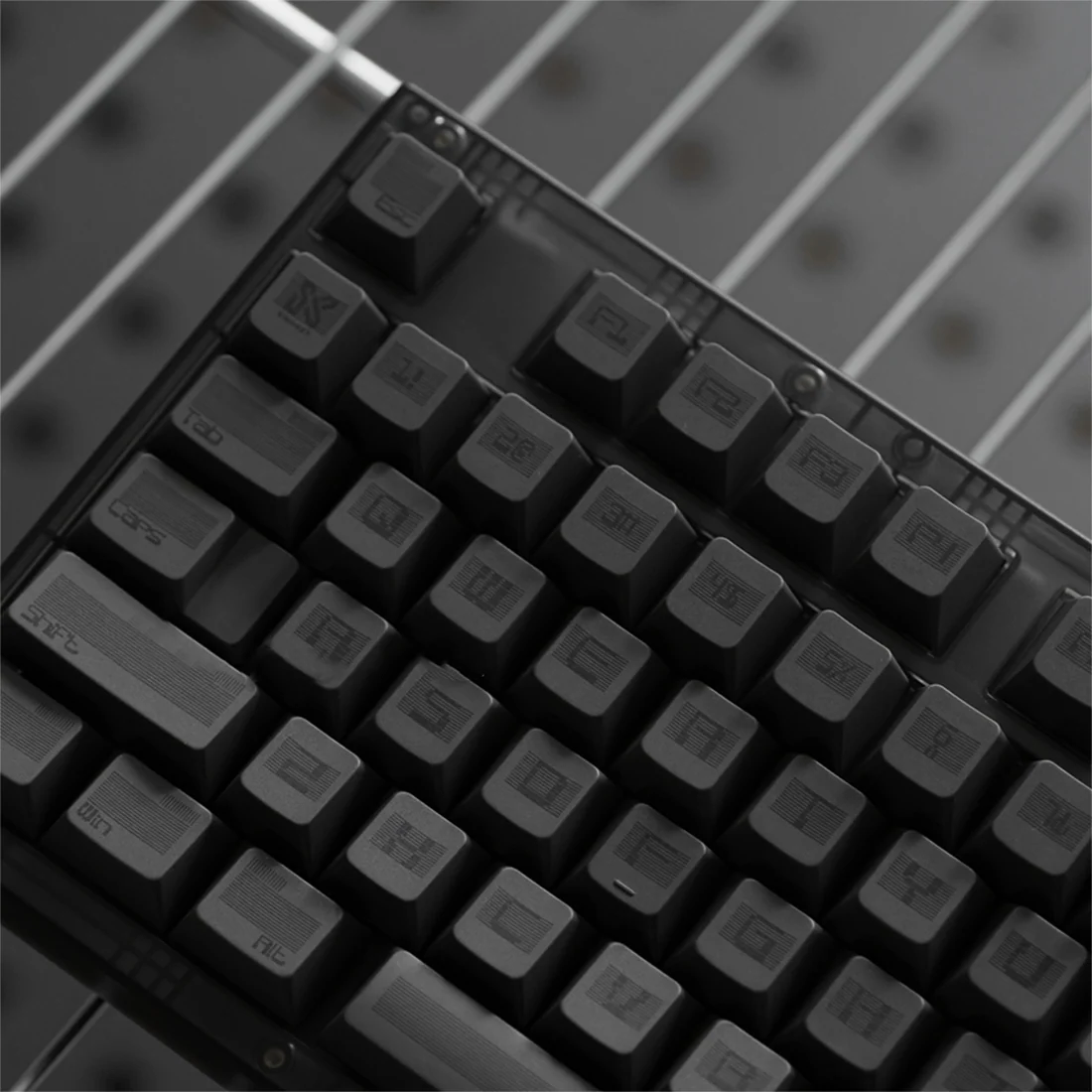 Moire Fringe Minimal Retro 1.7 mm Thick PBT Keycaps 144-Key Set