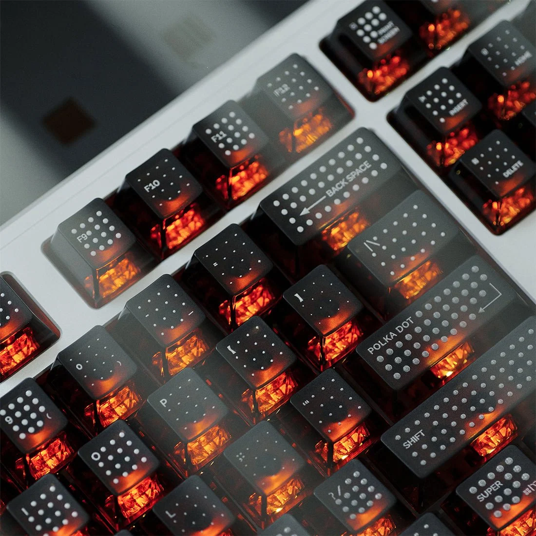 Polka Dot Matte Fog Original-Profile 1.7 mm Thick Keycaps