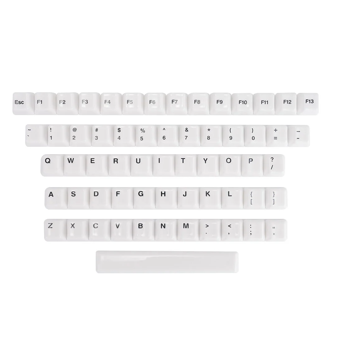 Crackle Ceramic Keycaps Set, OEM Profile 76/114 Keys for Mechanical Keyboard
