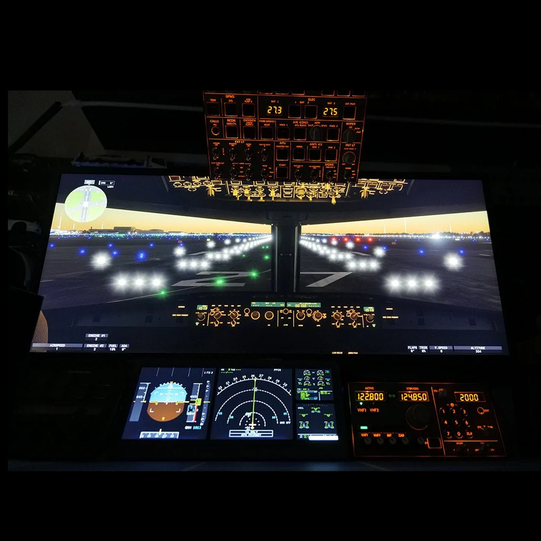 Rowsfire A107 V3.1 A320 MAX Light OVERHEAD Panel for MSFS 2020/2024 - Windows Flight Sim Home Cockpit