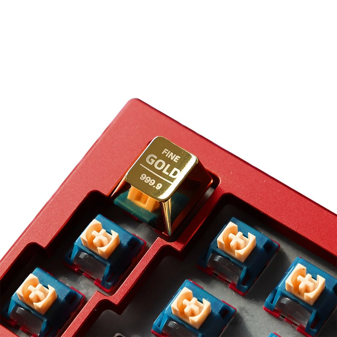 Gold-Bar Zinc Alloy Keycap - Original-Profile 1 PCS