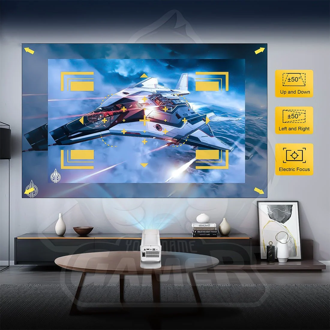 1080P 2-in-1 Projector Game Console