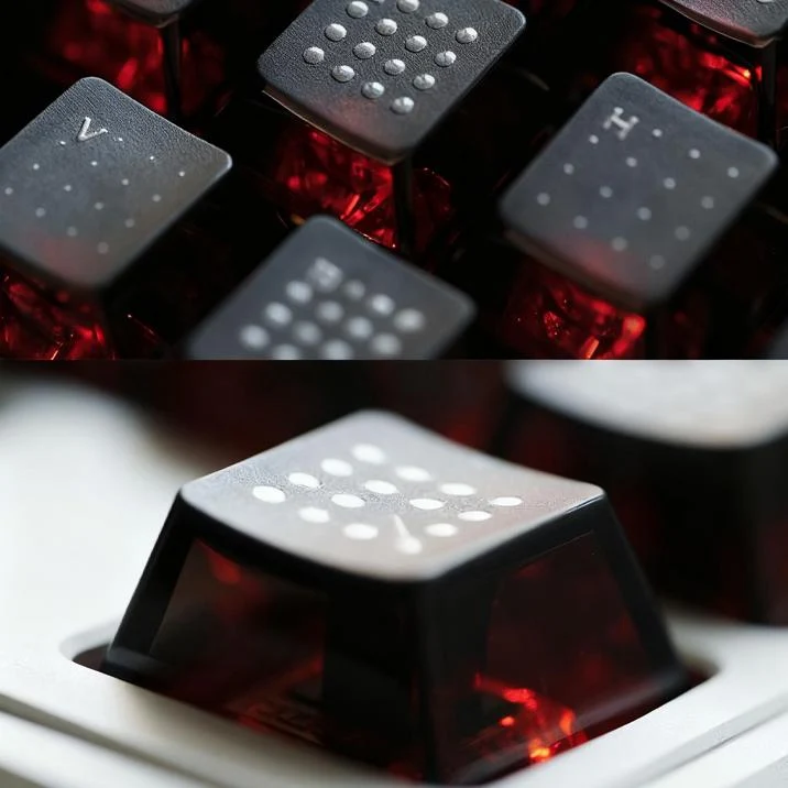 Polka Dot Matte Fog Original-Profile 1.7 mm Thick Keycaps