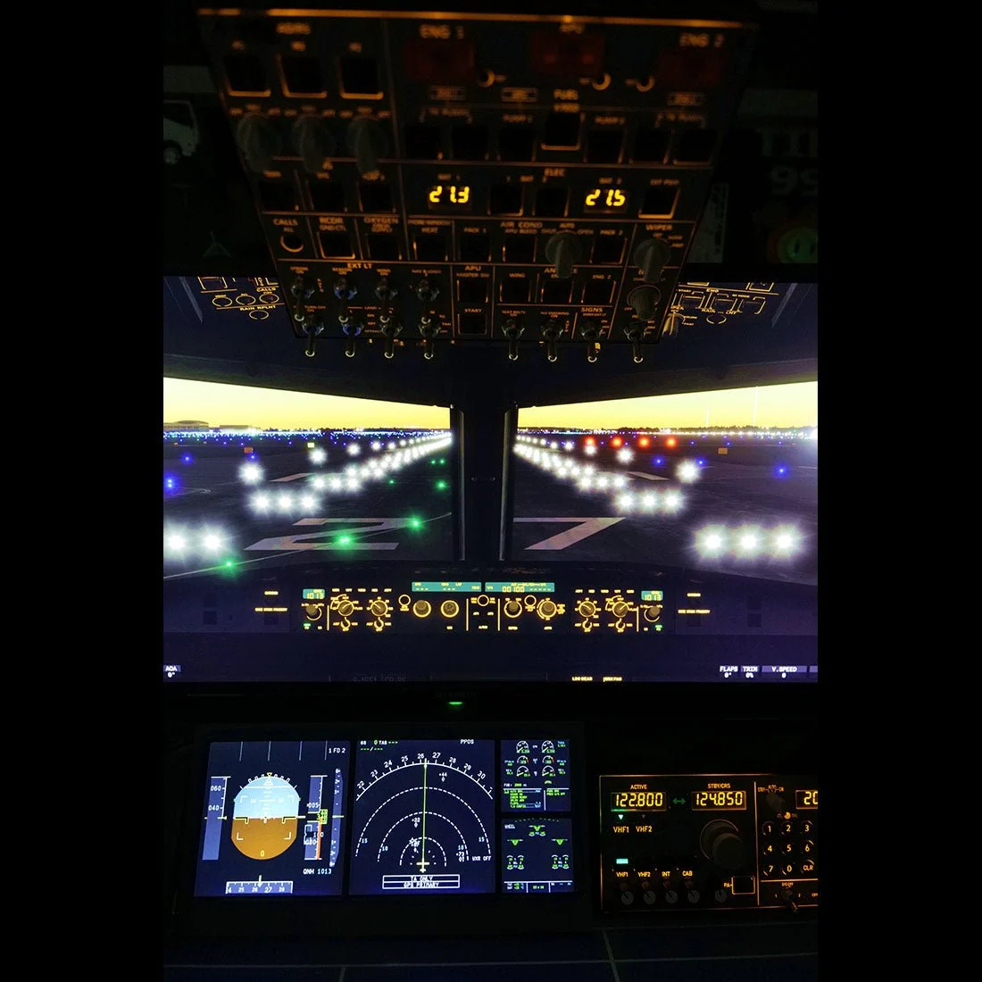 Rowsfire A107 V3.1 A320 MAX Light OVERHEAD Panel for MSFS 2020/2024 - Windows Flight Sim Home Cockpit