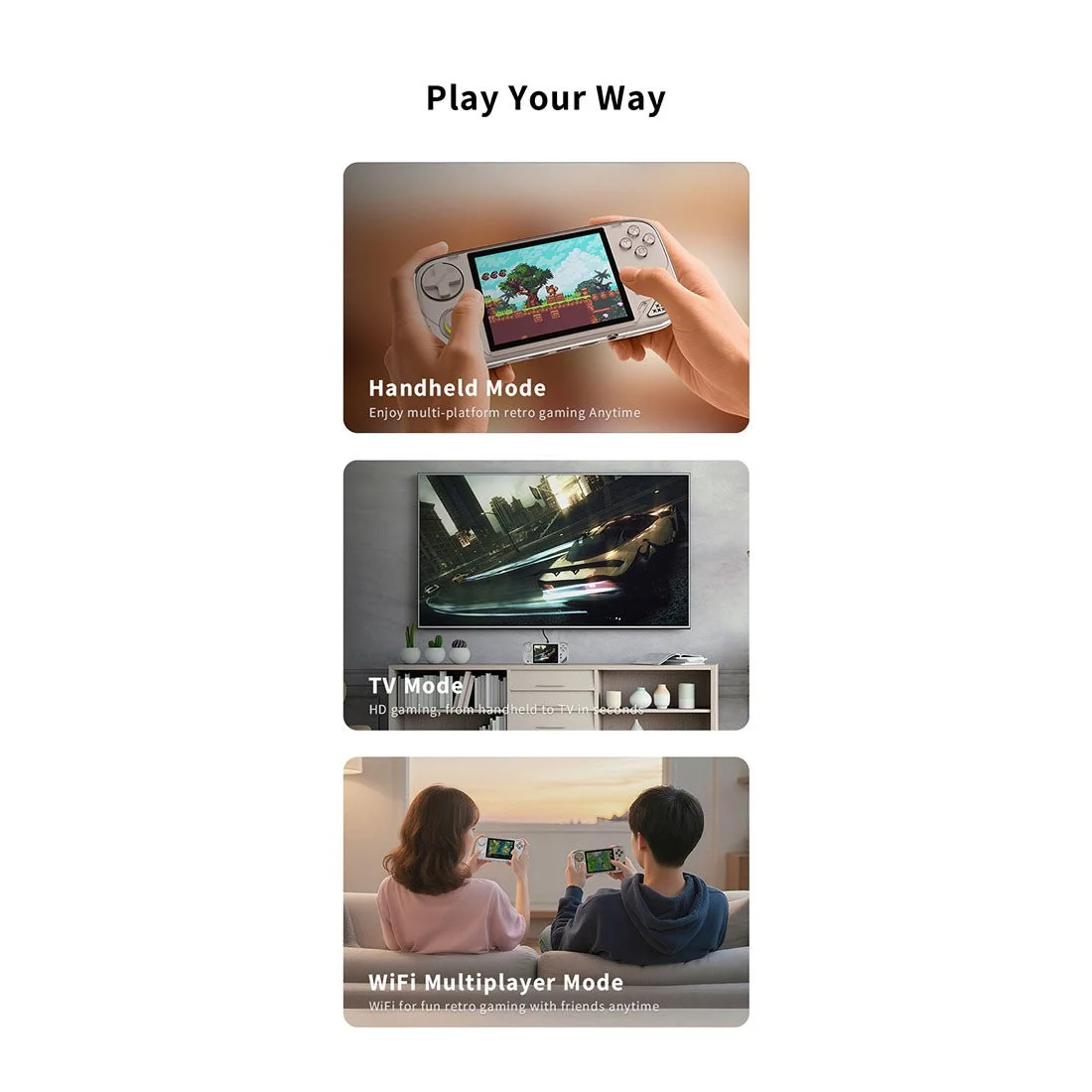 MINILOONG Pocket 1 4-Inch IPS 4:3 Display Open-Source Retro Handheld Game Console