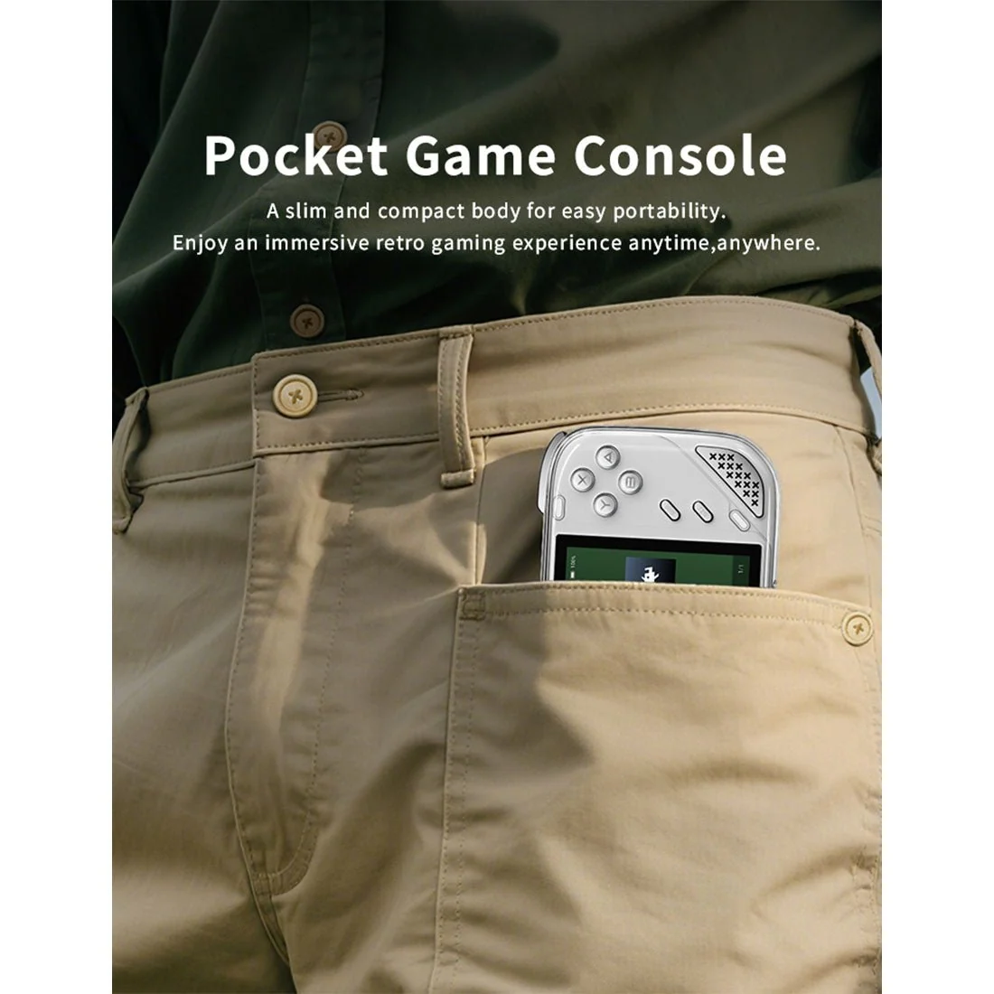 MINILOONG Pocket 1 4-Inch IPS 4:3 Display Open-Source Retro Handheld Game Console