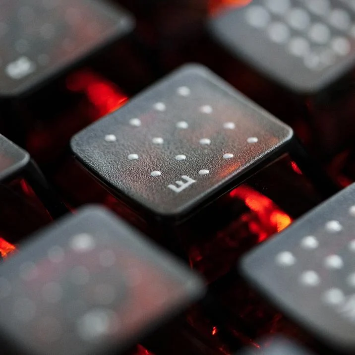 Polka Dot Matte Fog Original-Profile 1.7 mm Thick Keycaps