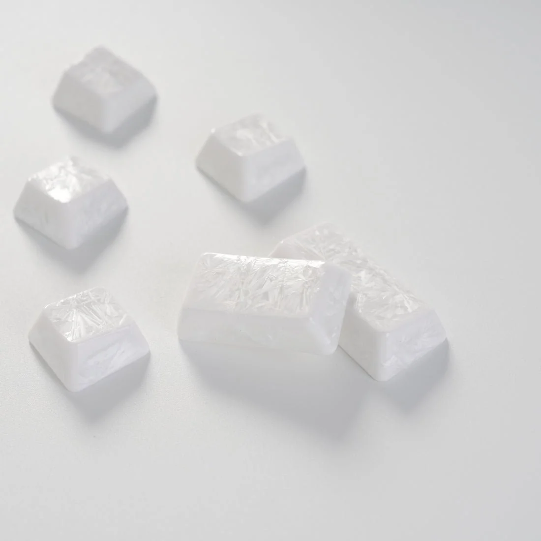 Crystal Texture Ceramic Keycaps, OEM Profile 76/114 keys for Mechanical Keyboard