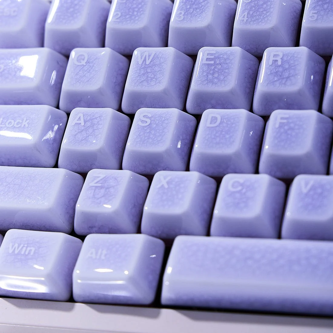 Crackle Ceramic Keycaps Set, OEM Profile 76/114 Keys for Mechanical Keyboard