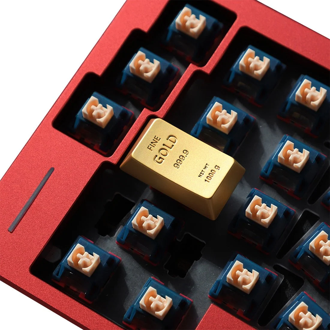 Gold-Bar Zinc Alloy Keycap - Original-Profile 1 PCS