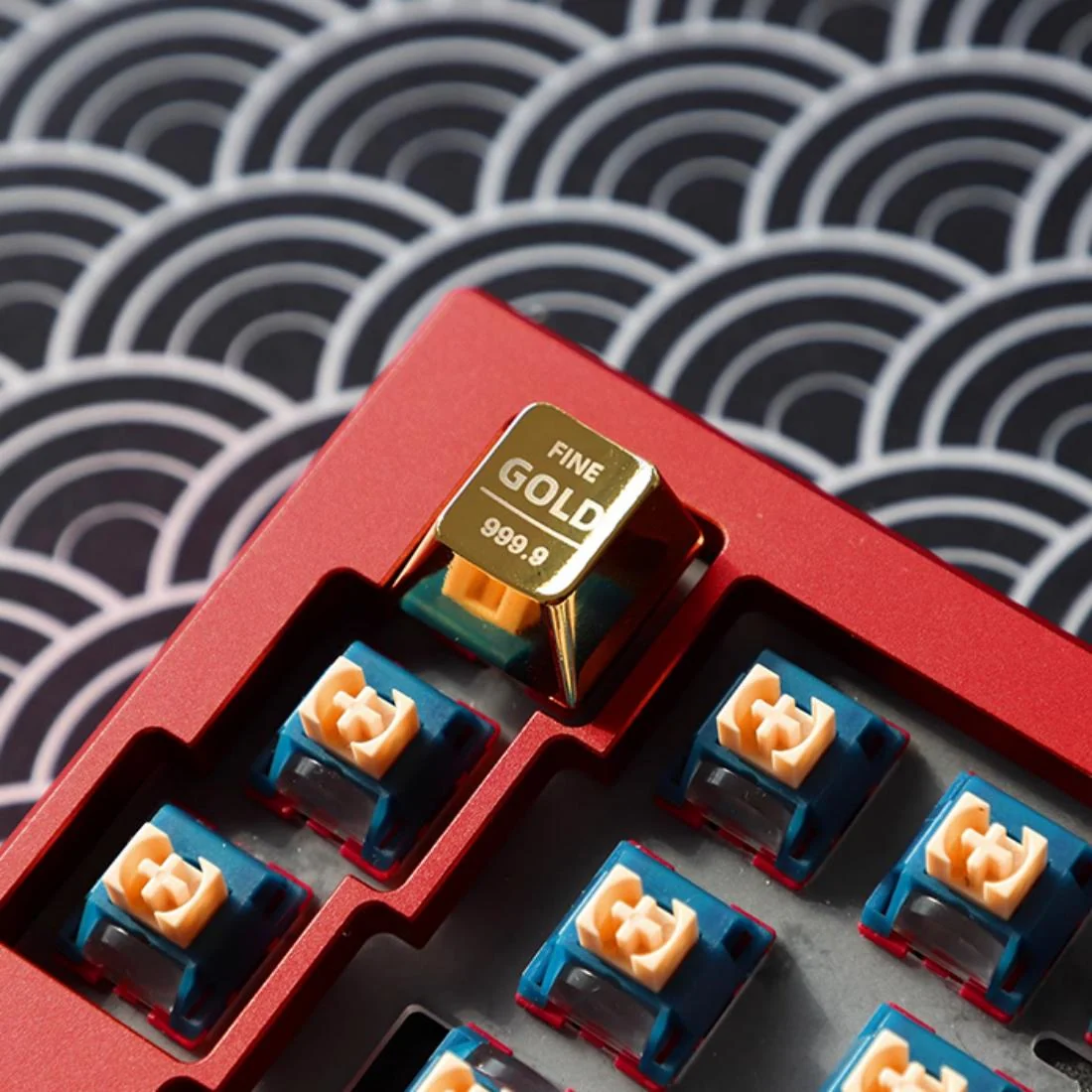 Gold-Bar Zinc Alloy Keycap - Original-Profile 1 PCS