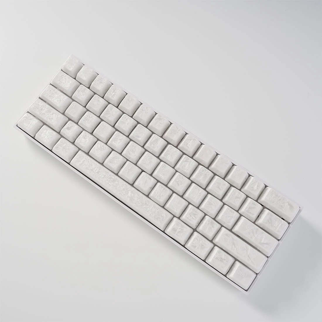 Crystal Texture Ceramic Keycaps, OEM Profile 76/114 keys for Mechanical Keyboard