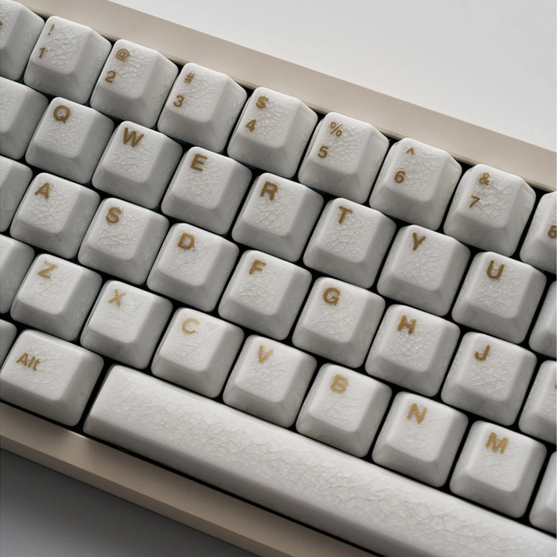 Crackle Ceramic Keycaps Set, OEM Profile 76/114 Keys for Mechanical Keyboard