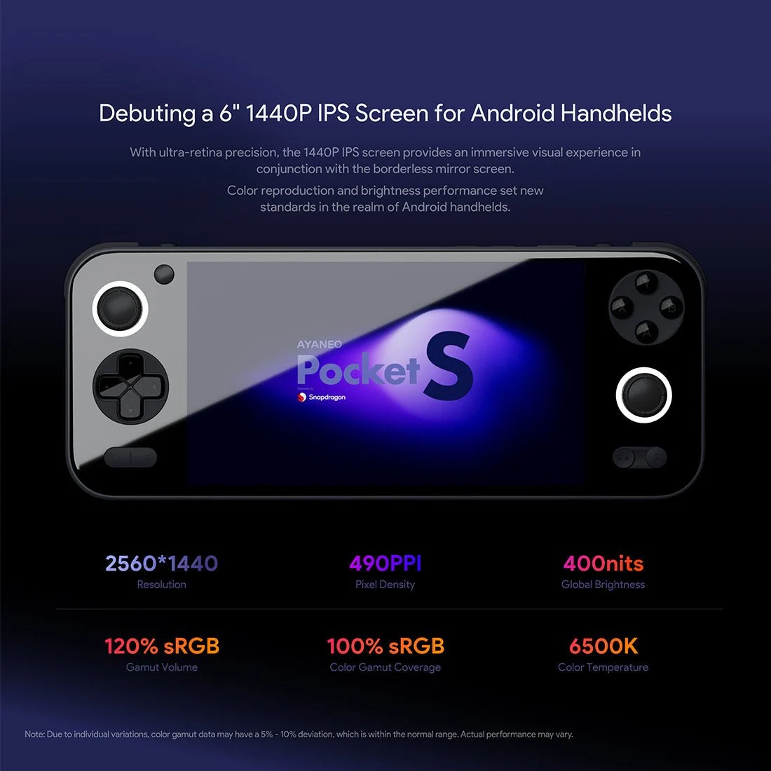 AYANEO Pocket S G3XG2 6-Inch 1080P Retro Handheld Android Game Console