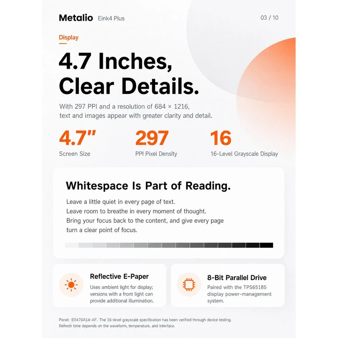 Metalio E-INK4 AI 电子阅读器，电子墨水触屏