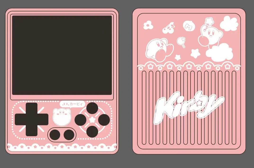 GKD Pixel 2 Metal Retro Handheld Game Console with Customized Laser-Engraved Pattern