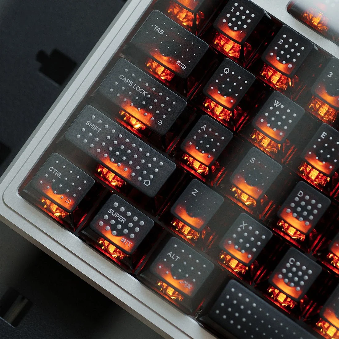 Polka Dot Matte Fog Original-Profile 1.7 mm Thick Keycaps